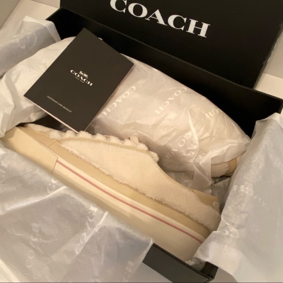 COACH Citysole Platform Sherpa Fleece Sneaker, 8.5 - Picture 6 of 15